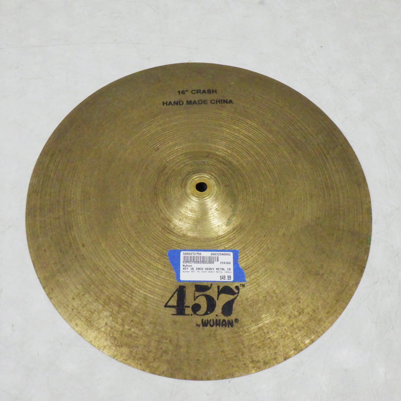 Used Wuhan 457 16 INCH HEAVY METAL CRASH Crash Cymbal 16