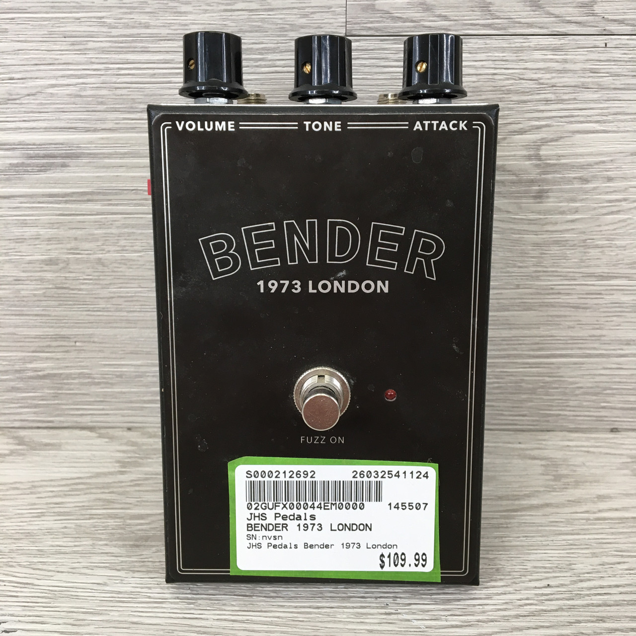 Used JHS Pedals BENDER 1973 LONDON Fuzz Pedal