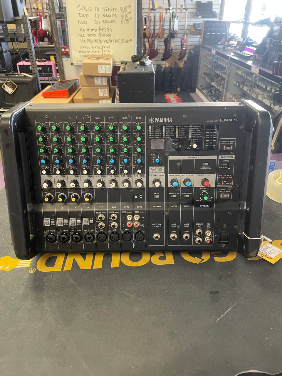Used Yamaha EMX5 POWERED MIXER Powered Mixing Head