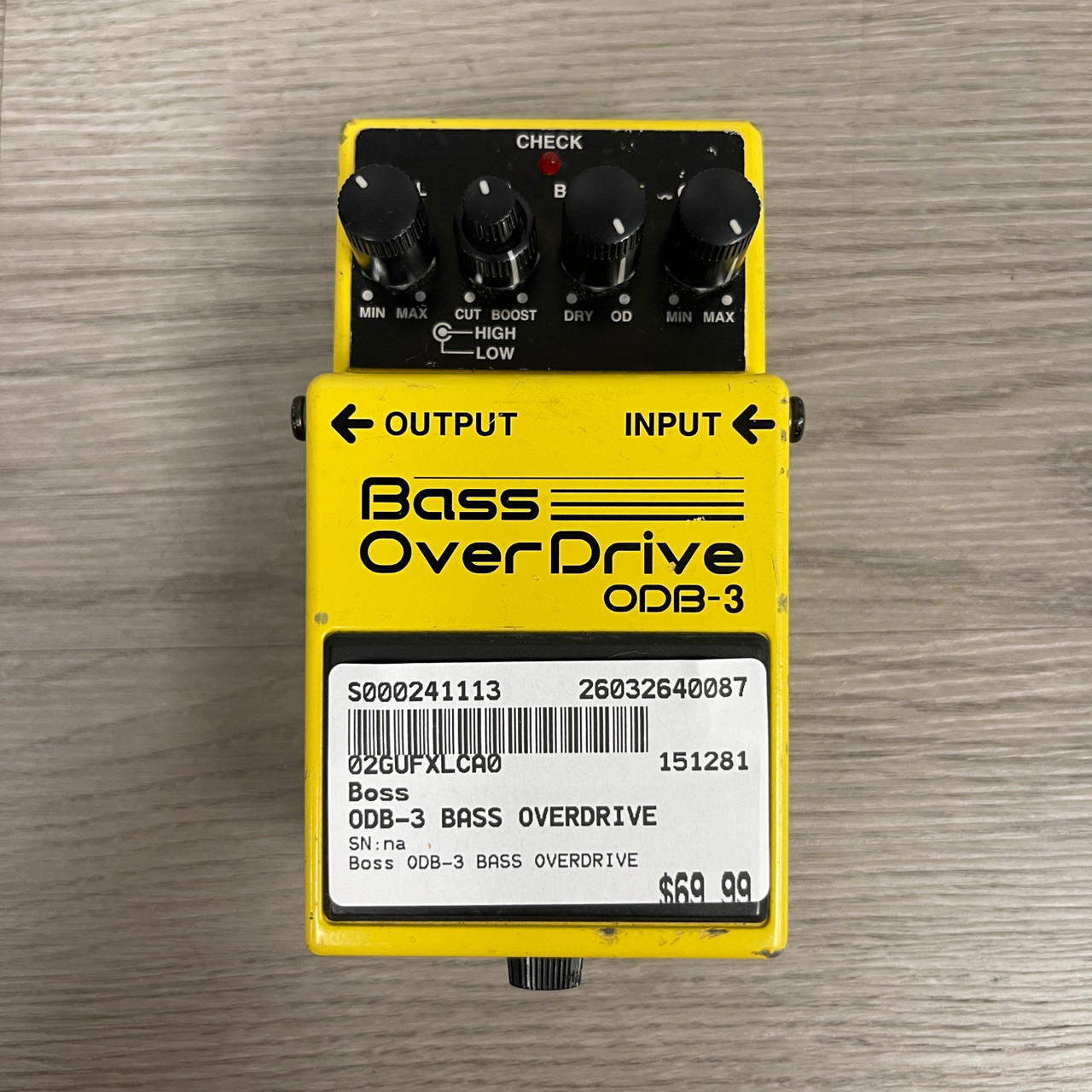 Used Boss ODB-3 BASS OVERDRIVE Overdrive Pedal