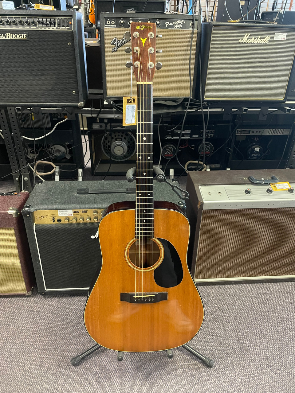 Used K. YAIRI DY-18 Vintage Solid Top Acoustic Guitar Wood