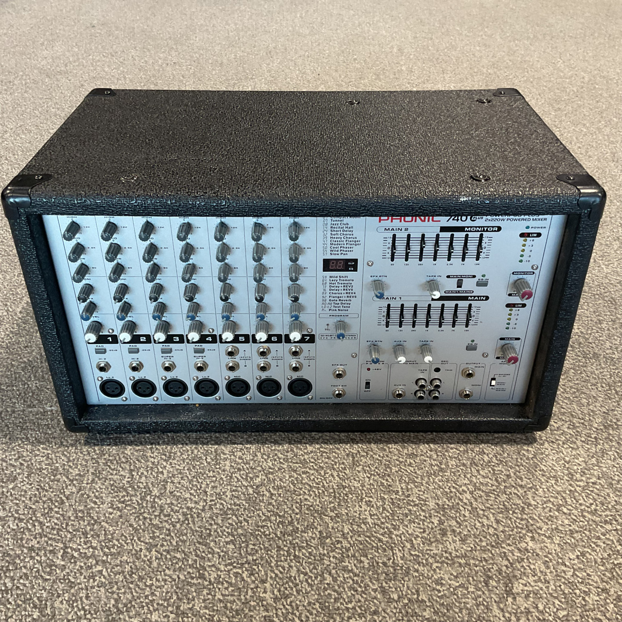 Used PHONIC 740 PLUS Powered Mixing Head