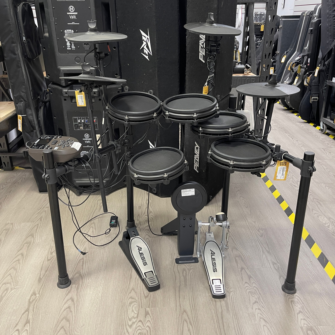 Used Alesis NITRO DM7X W/AC Electronic Drum Kit