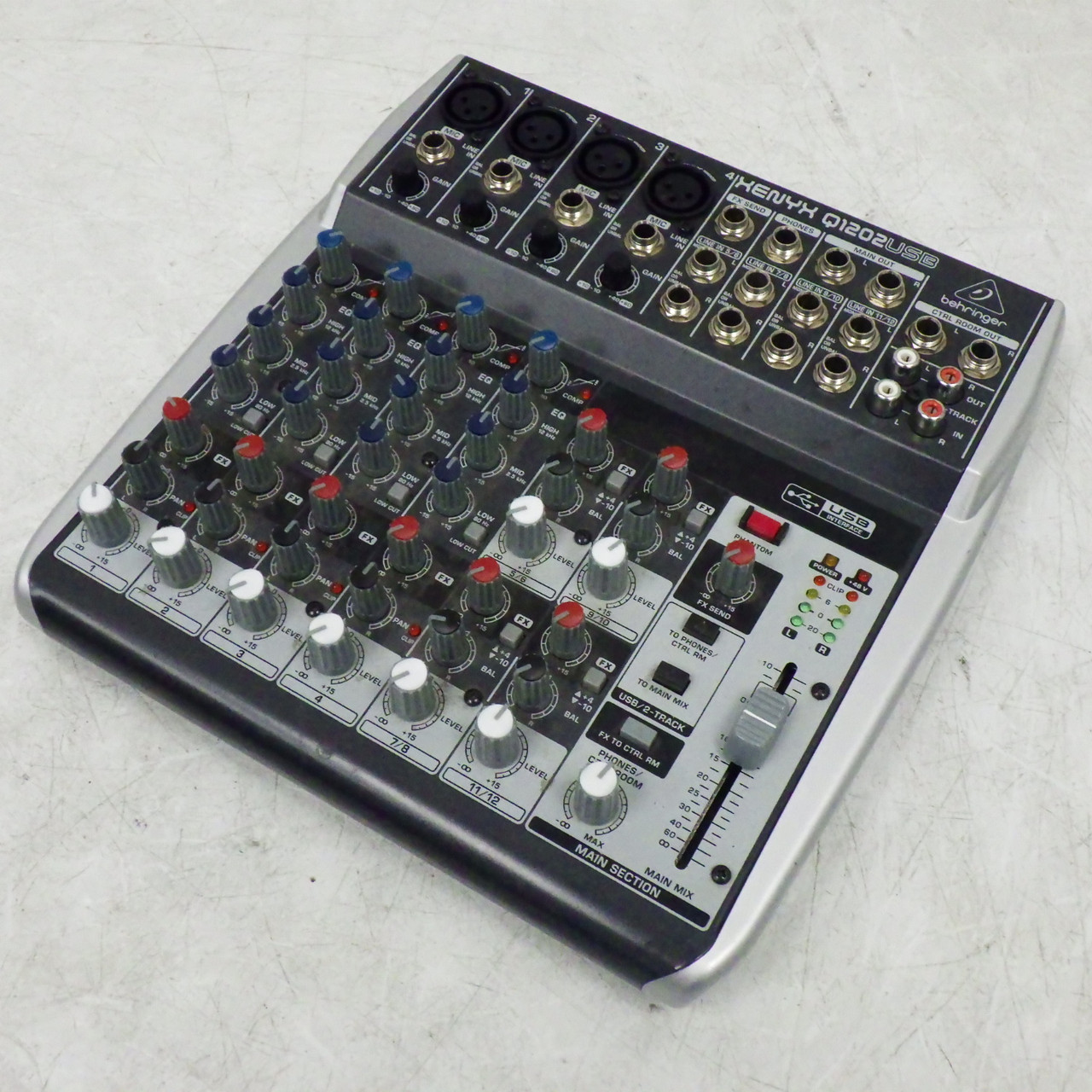 Used Behringer XENYX Q1202 USB MIXER Mixing Console