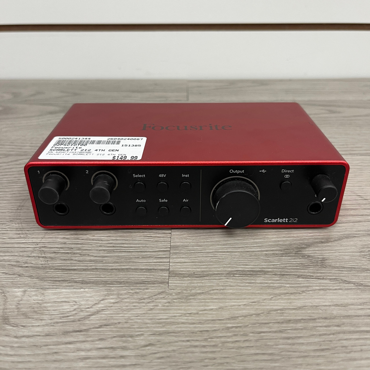 Used Focusrite SCARLETT 2I2 4TH GEN Computer Interface 2 A/D