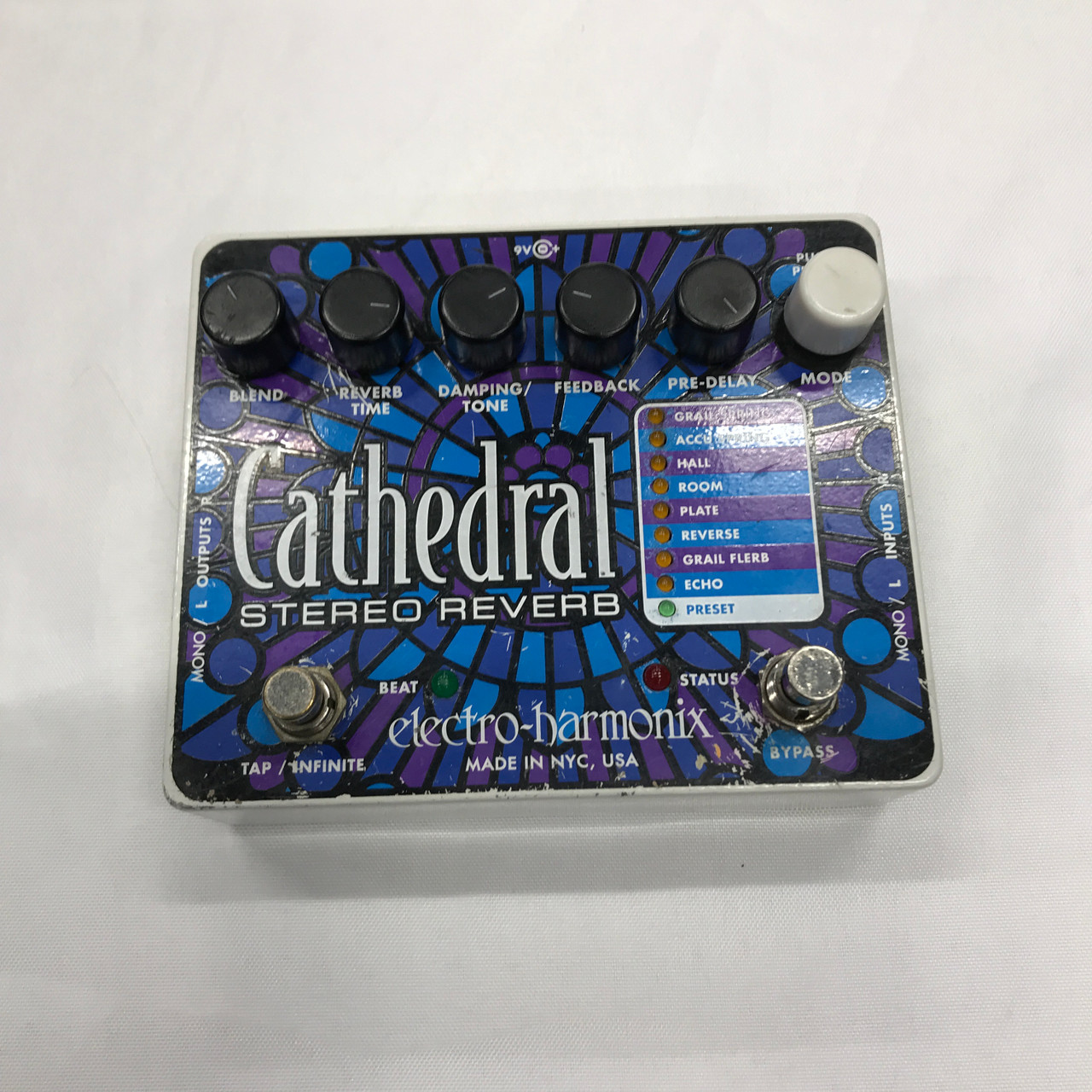 Used Electro Harmonix (E/H) CATHEDRAL STEREO REVERB Reverb Pedal
