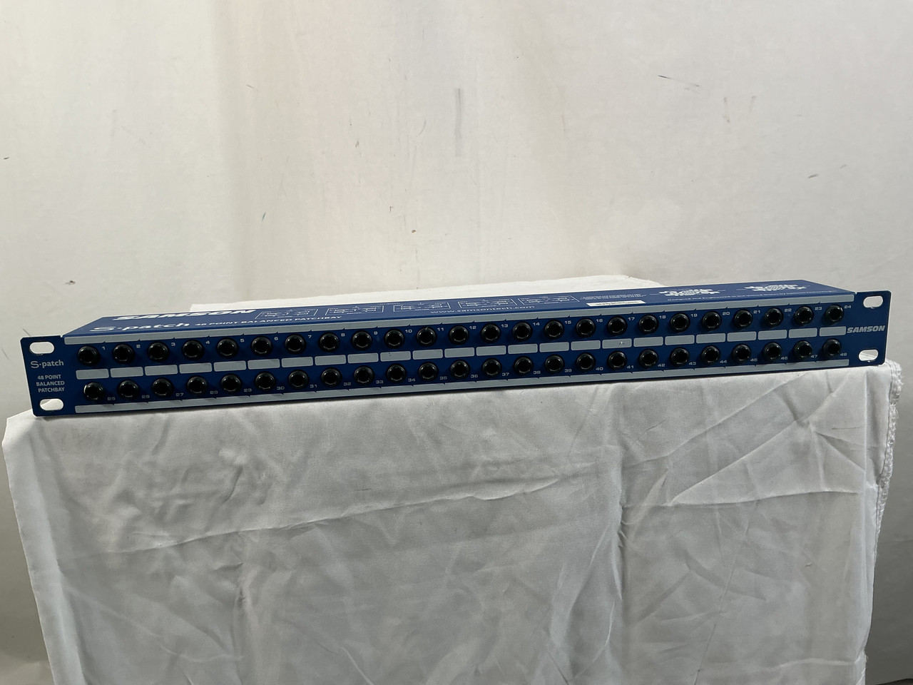 Used Samson S-PATCH PLUS 48-POINT BALANCED PATCHBAY Pro Sound