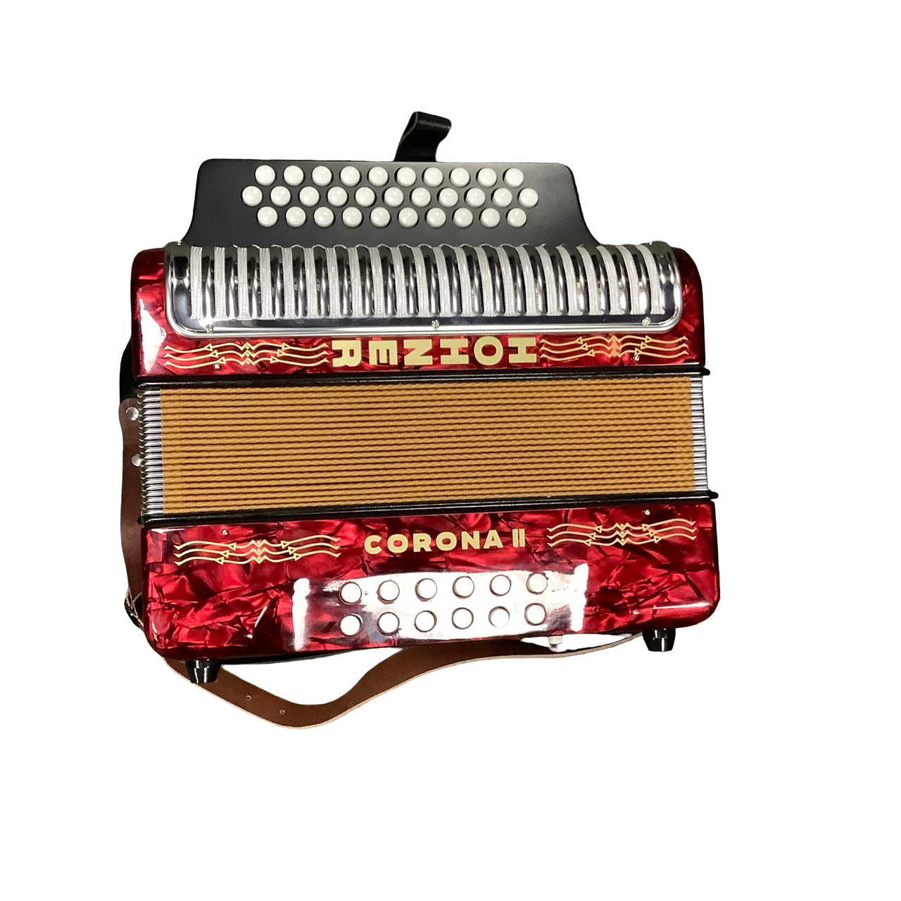 Used Hohner CORONA II 38C / CHINA / W CASE Concertina