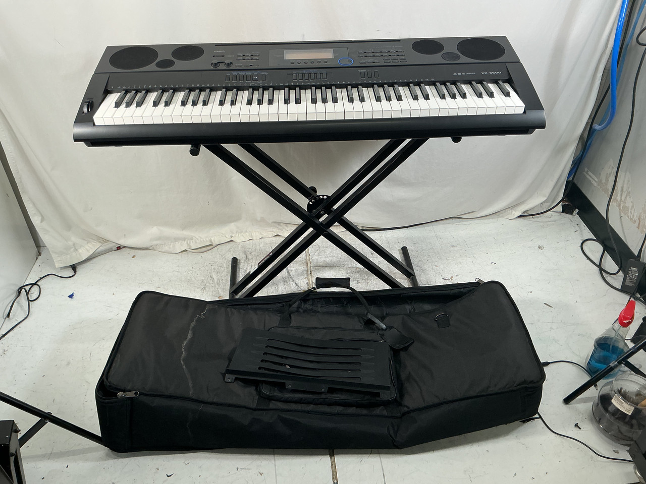 Used Casio WK-6500 W/BAG 76-Key Keyboard 76-key