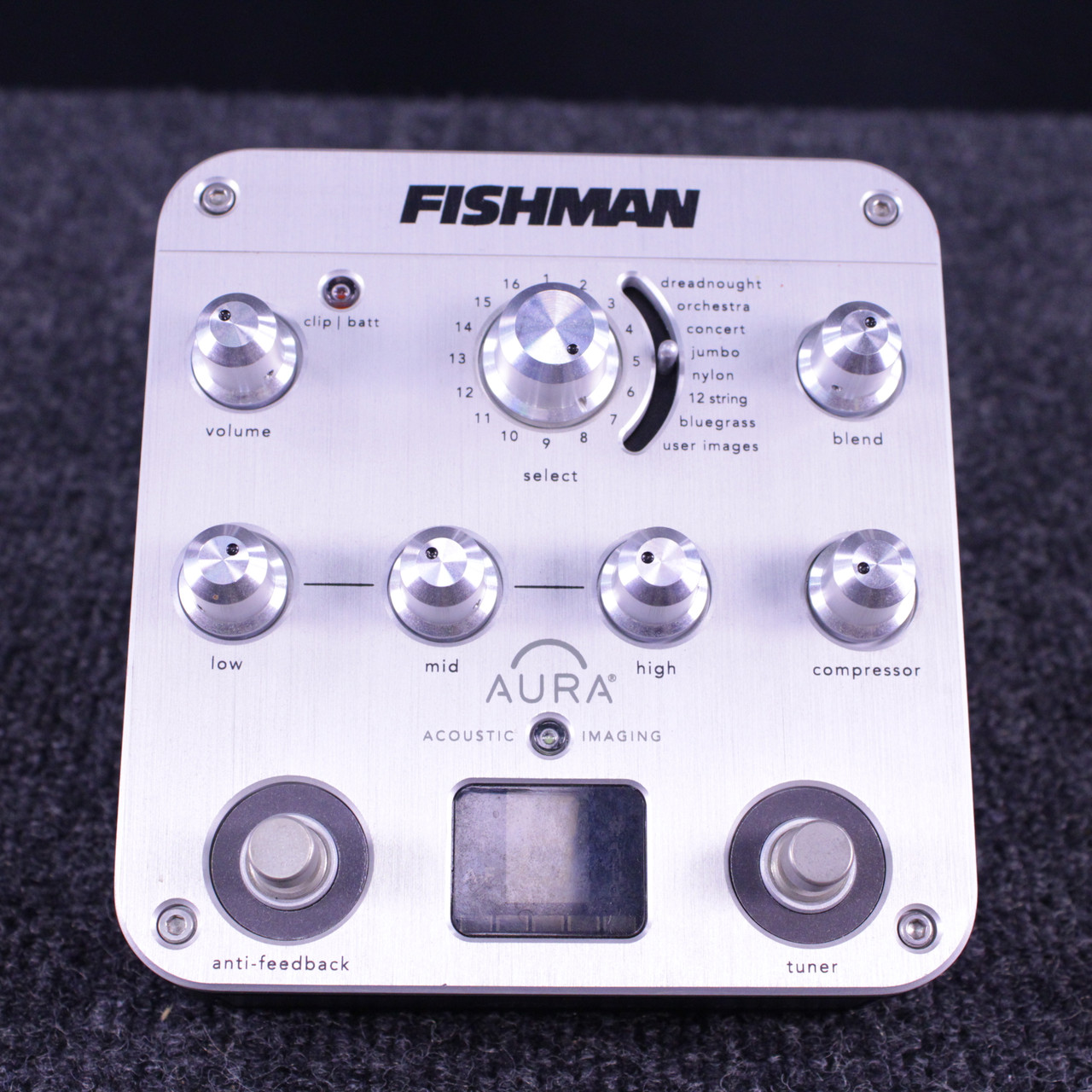 Used Fishman AURA SPECTRUM PREAMP PEDAL Accoustic PreAmp Pedal