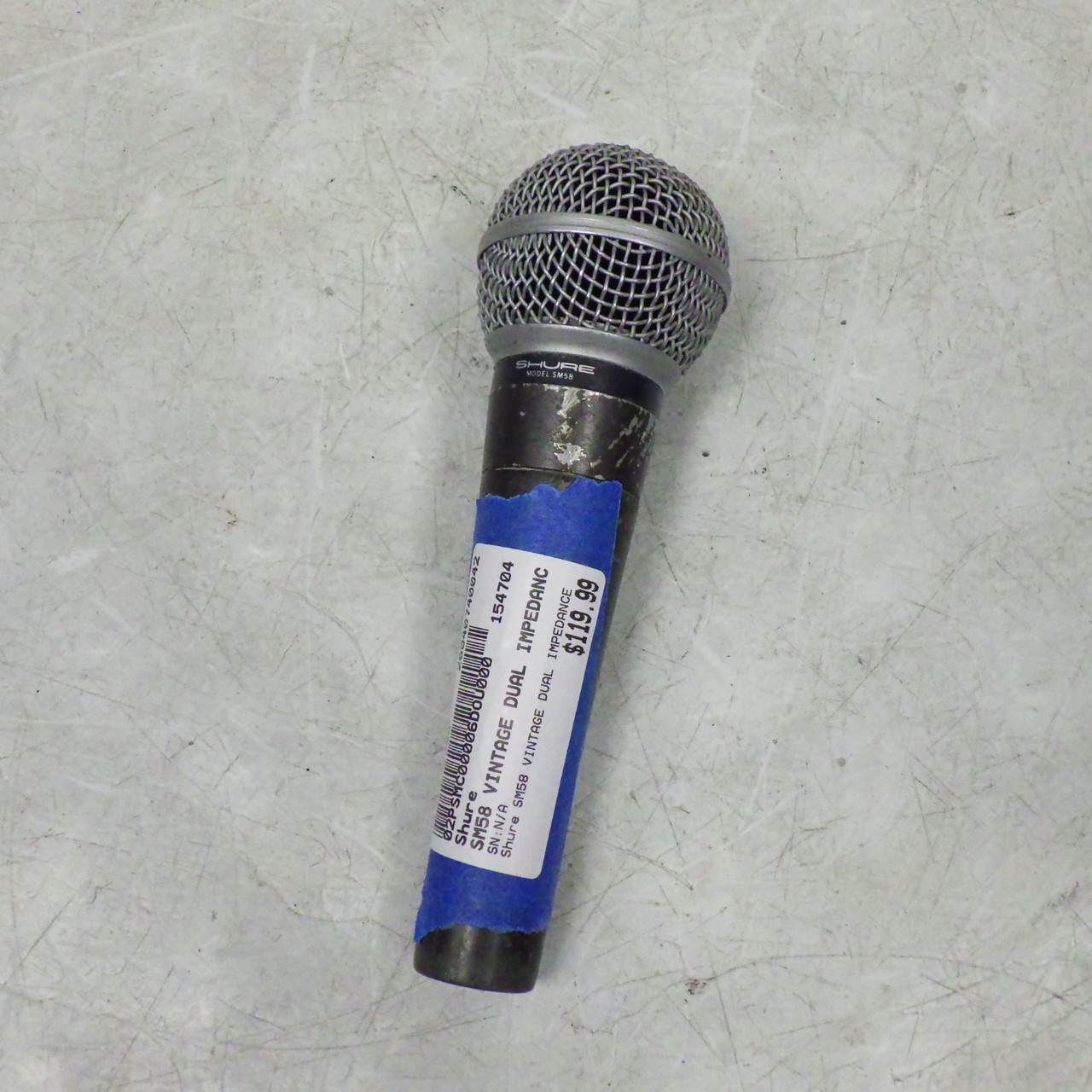 VINTAGE SHURE SM 58 MICROPHONE USA MADE SHURE SM58 MICROPHONE DUAL