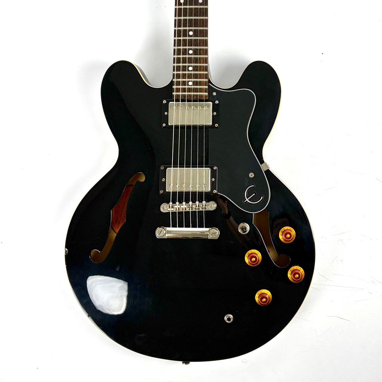 ギター epiphone DOT EB Used Epiphone Dot EB Semi-Hollow Electric Guitar Black 6-String