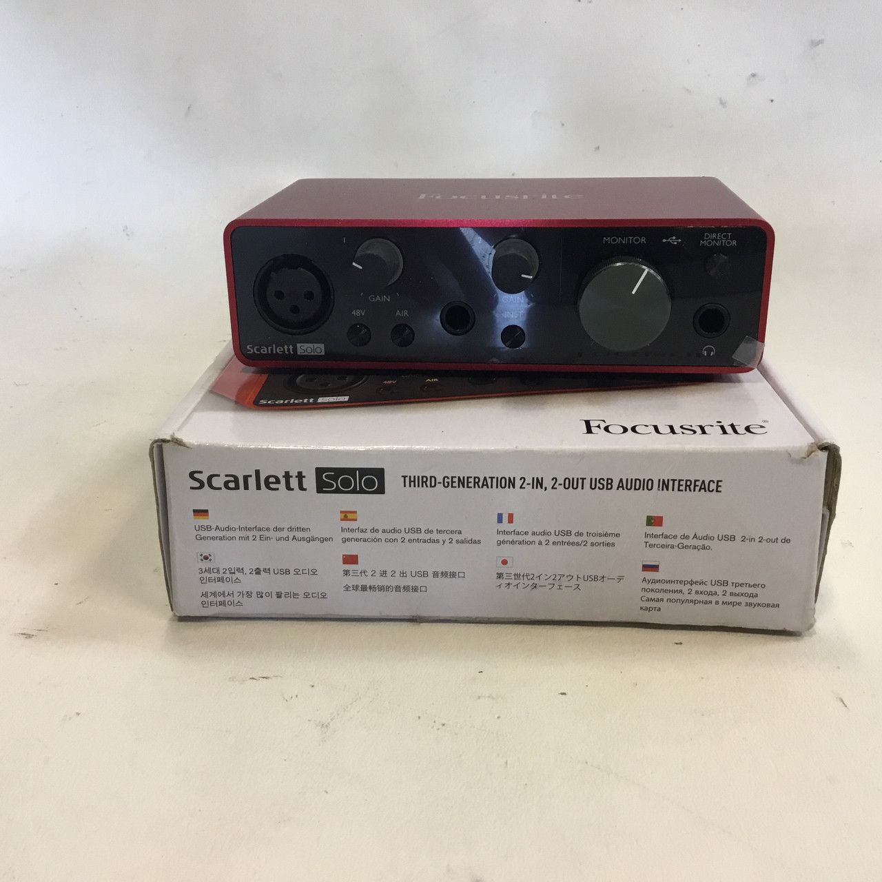 Used Focusrite SCARLETT SOLO GEN 3 Computer Interface 1 A/D