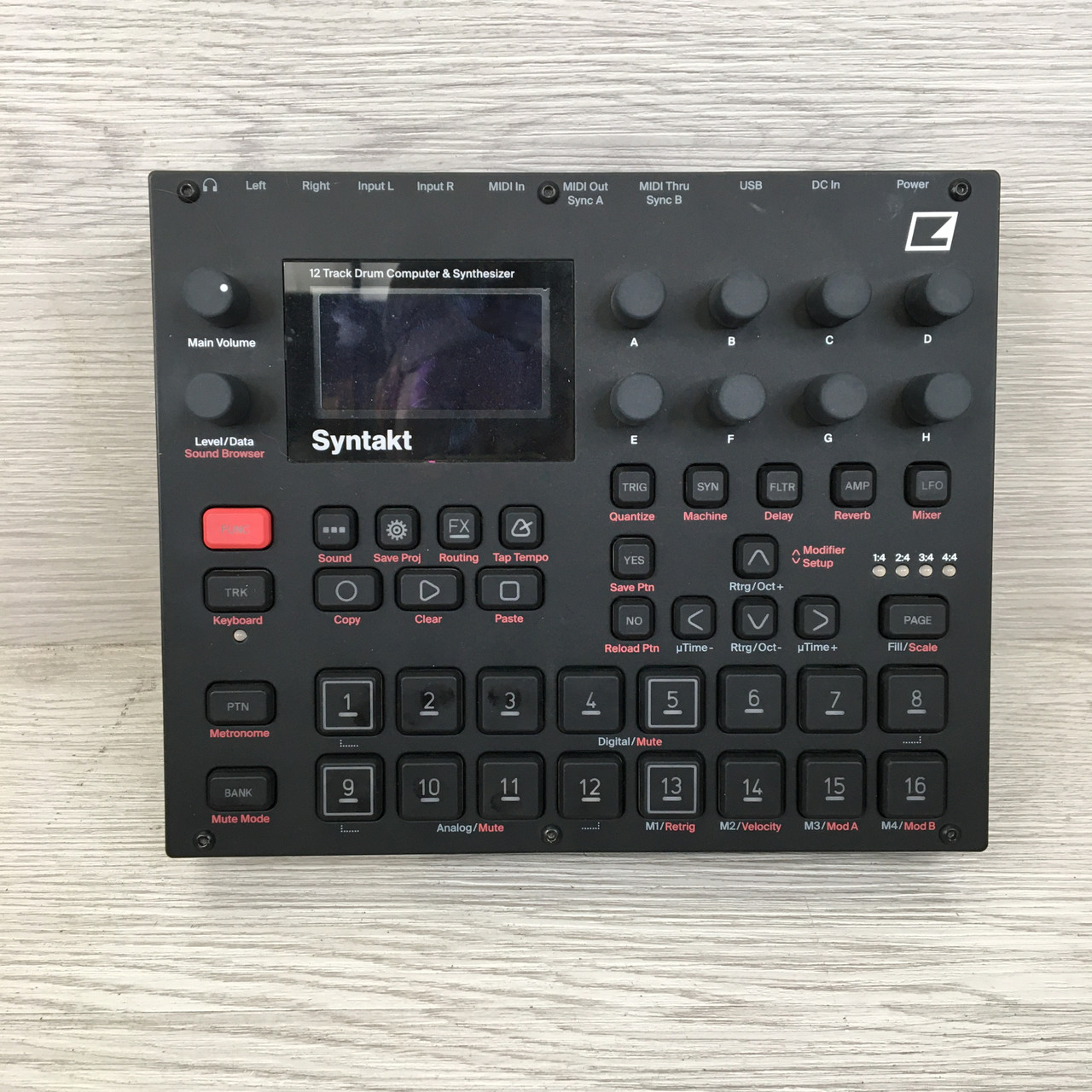 Used Elektron SYNTAKT 12 TRACK DRUM Compact Synthesizer Compact