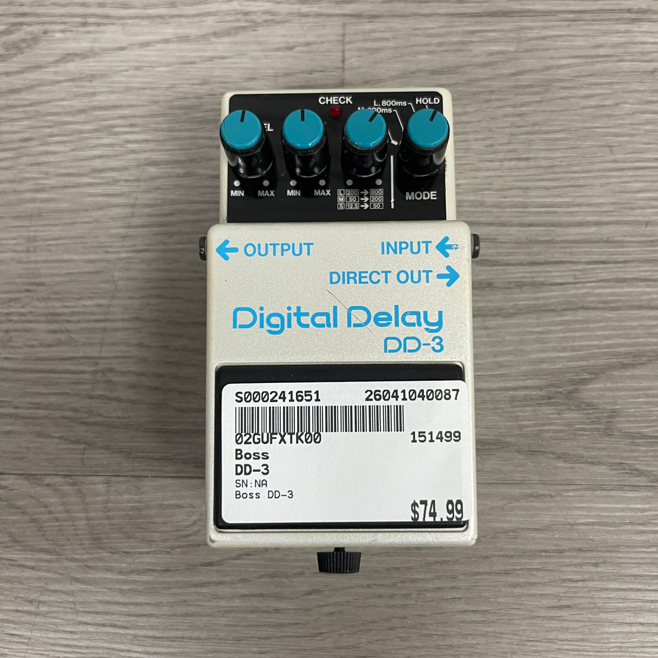 Used Boss DD-3 Delay Pedal