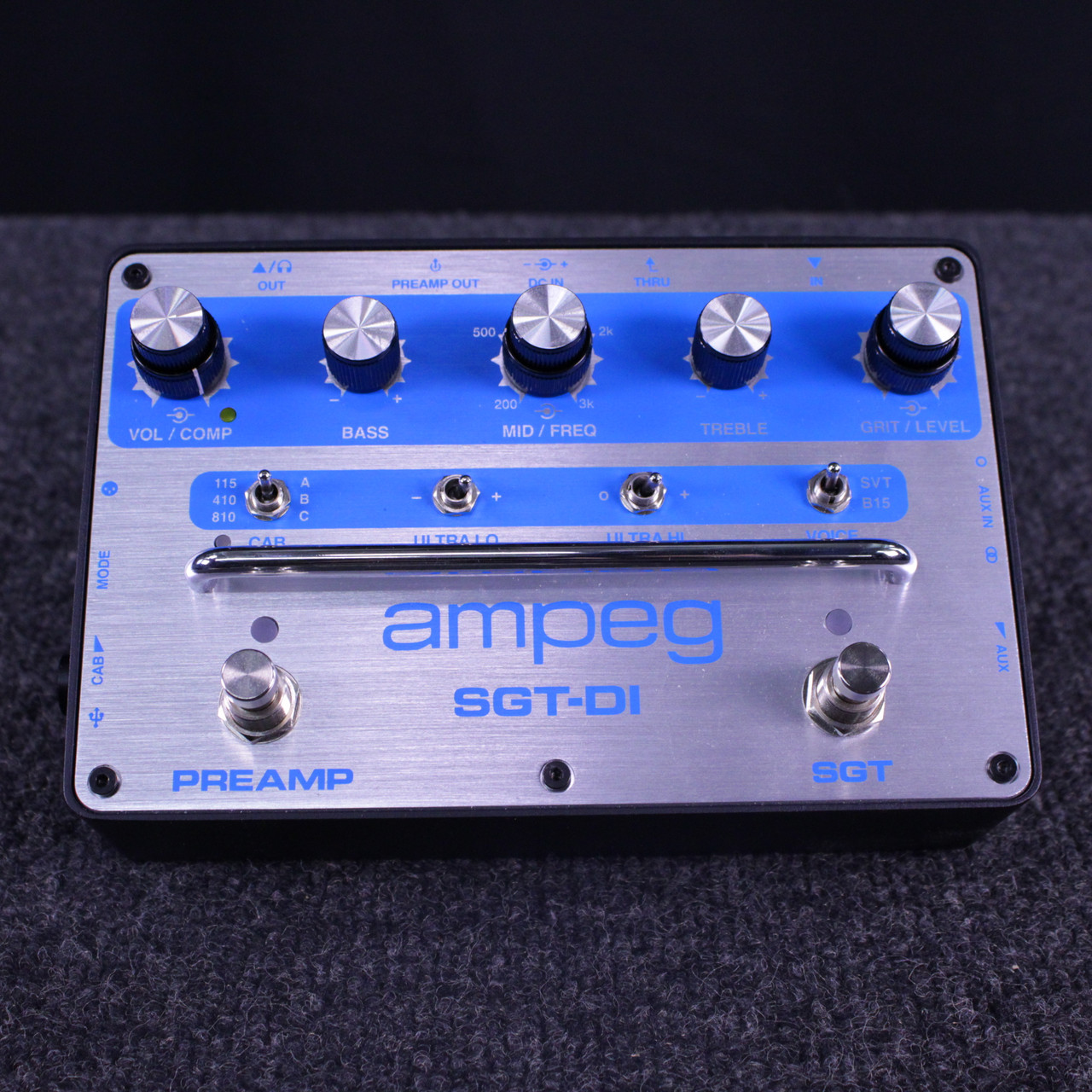 Used Ampeg SGT-DI BASS PREAMP PEDAL Bass Pre-Amp Pedal