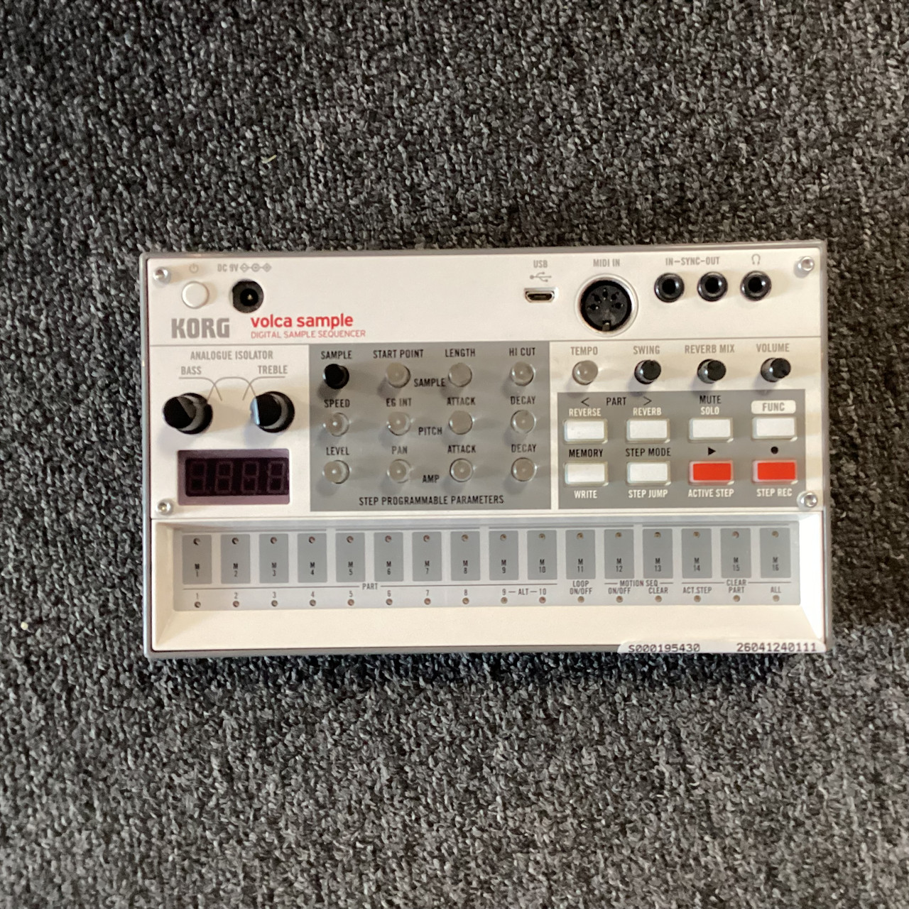 Used Korg VOLCA SAMPLE Compact Synthesizer Compact