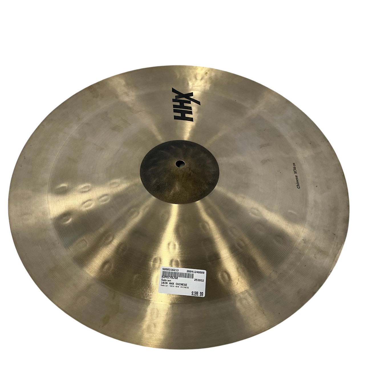 Used Sabian 18IN HHX CHINESE China Cymbal 18