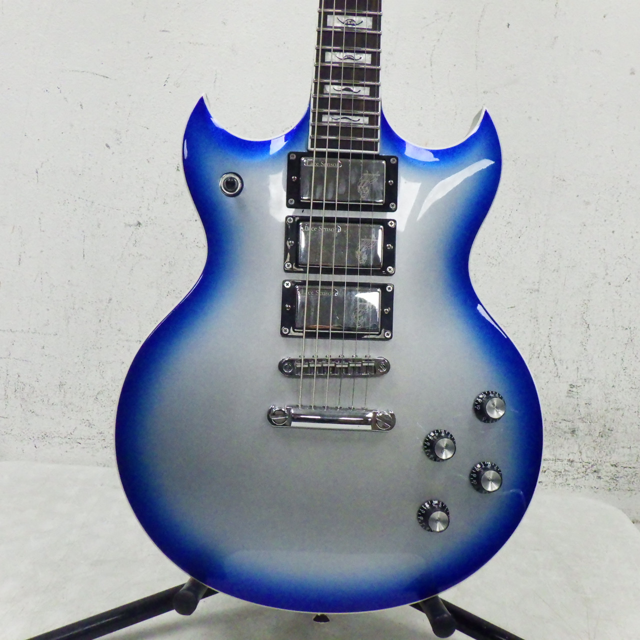 Used WOODRITE MATT PIKE WARLORD SIGNED Double Cut Electric Guitar