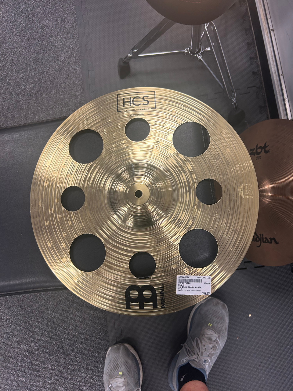 Used Meinl 16 INCH TRASH CRASH Cymbal 16