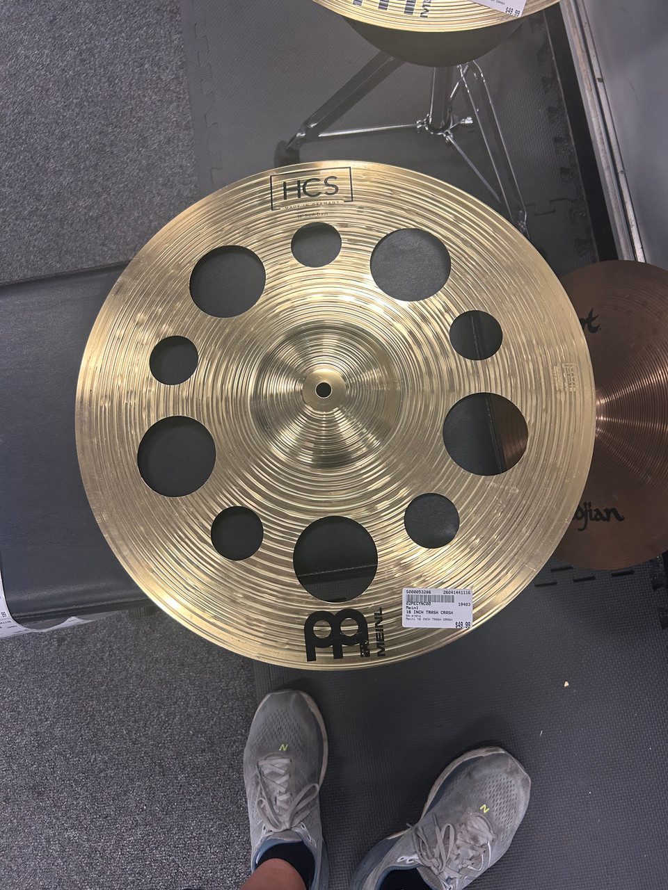 Used Meinl 18 INCH TRASH CRASH Cymbal 18