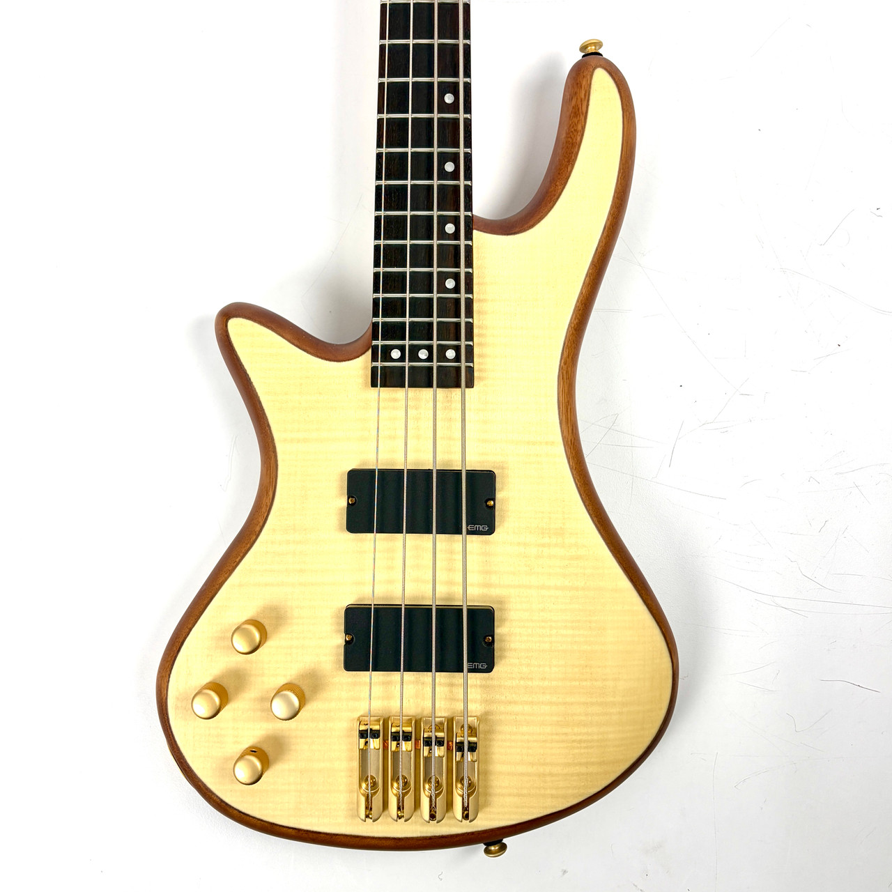【中古品】SCHECTER 004 BASS ナチュラル Used Schecter Stiletto Custom 4 Left Handed Bass Guitar Natural 4