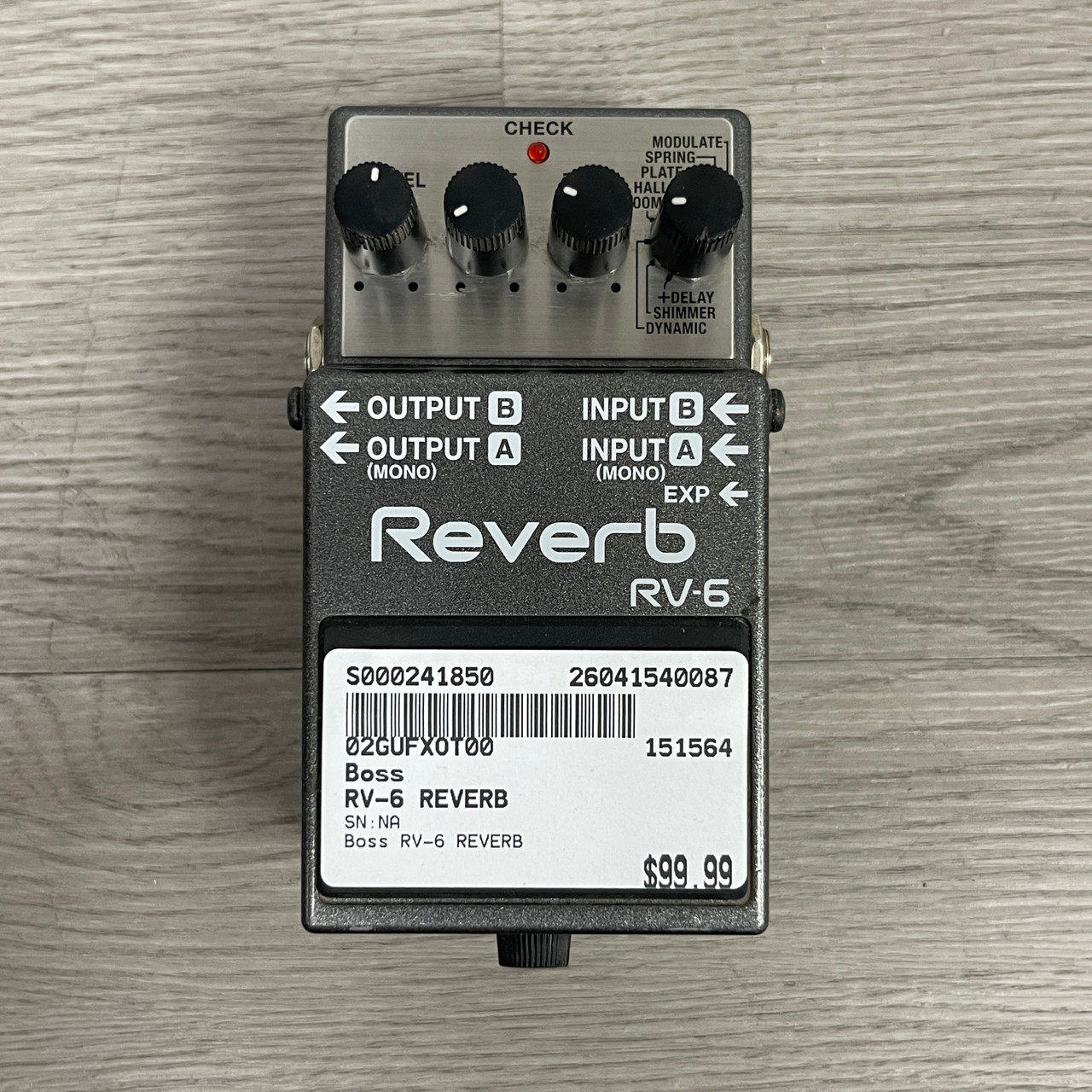 Used Boss RV-6 REVERB Reverb Pedal
