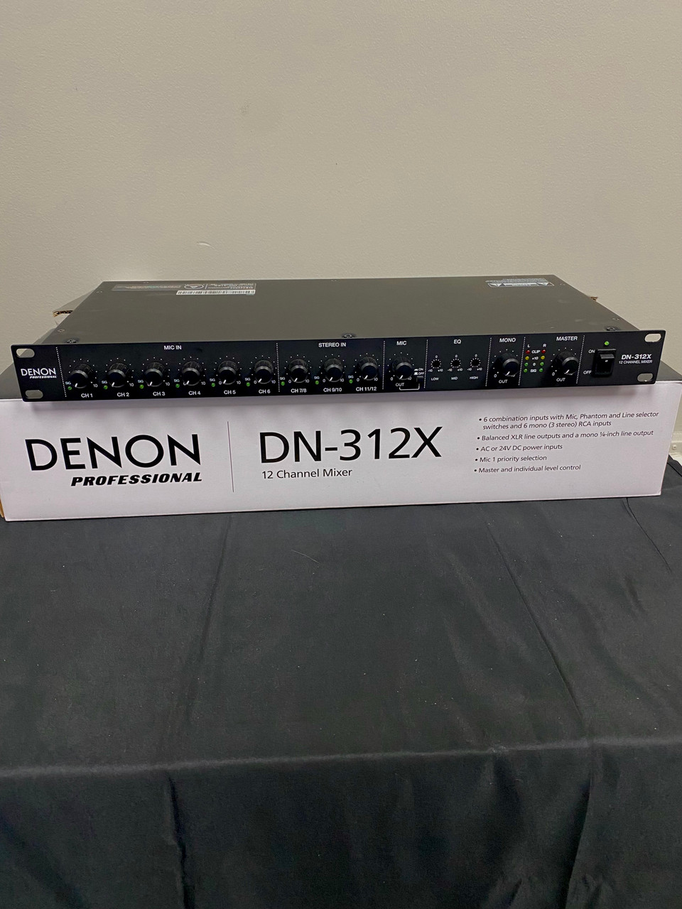Used Denon DN-312X 12 CHANNEL MIXER Rackmount Mixer