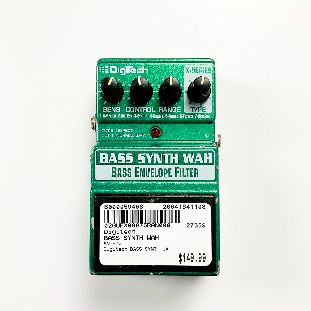 Used Digitech Bass Synth Wah Pedal