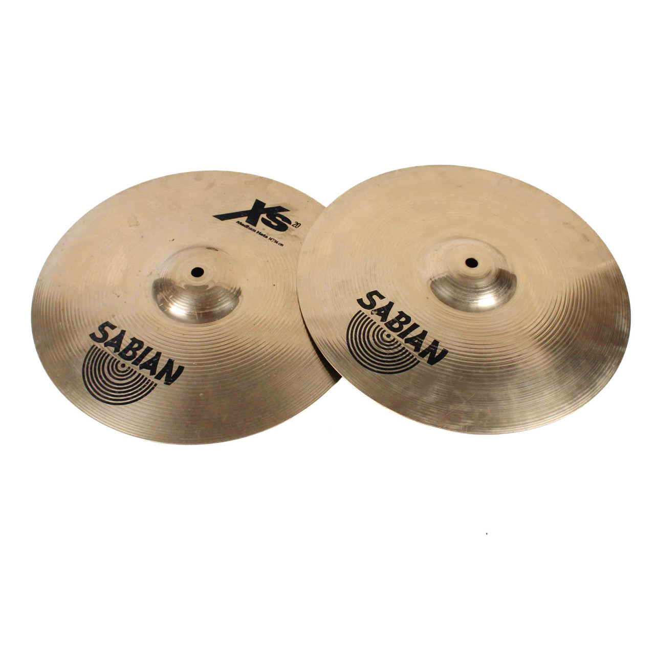 Used Sabian XS20 MEDIUM HIHATS Hi Hat Cymbals 14