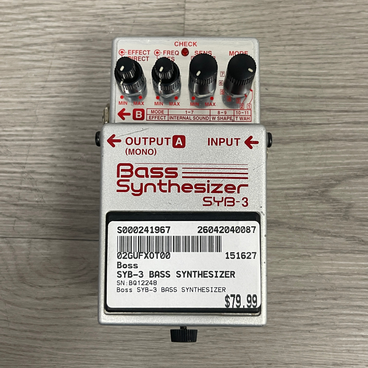 Used Boss SYB-3 BASS SYNTHESIZER Synthesizer Pedal