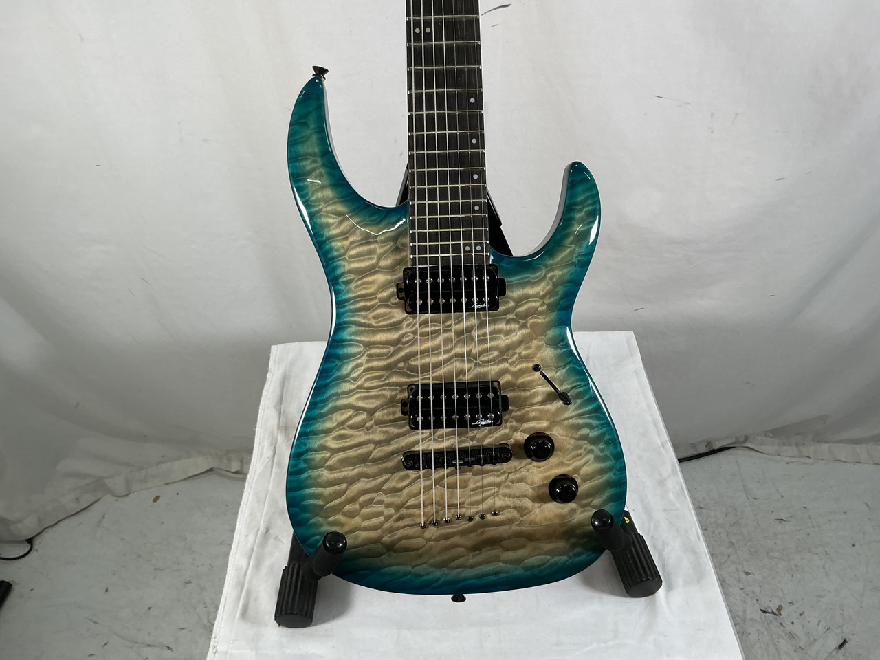 Used Legator NINJA 7 STRING Double Cut Electric Guitar Blue 7-String