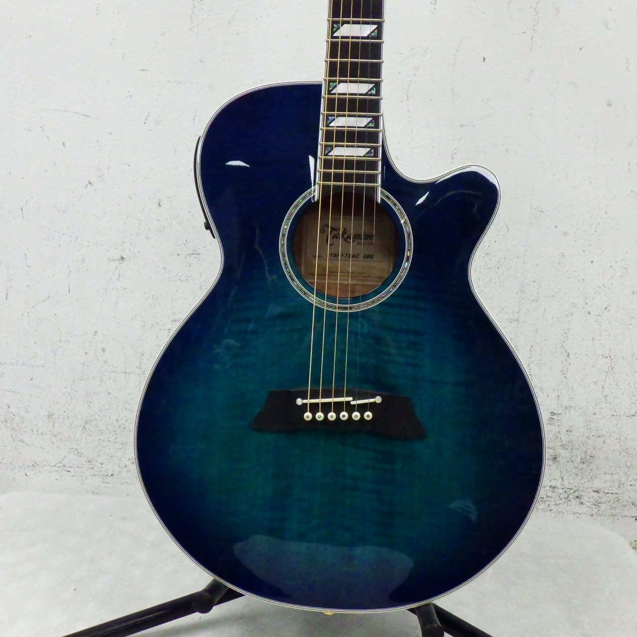 Used Takamine TSP178AC SBB Solid Top Acoustic Guitar Blue