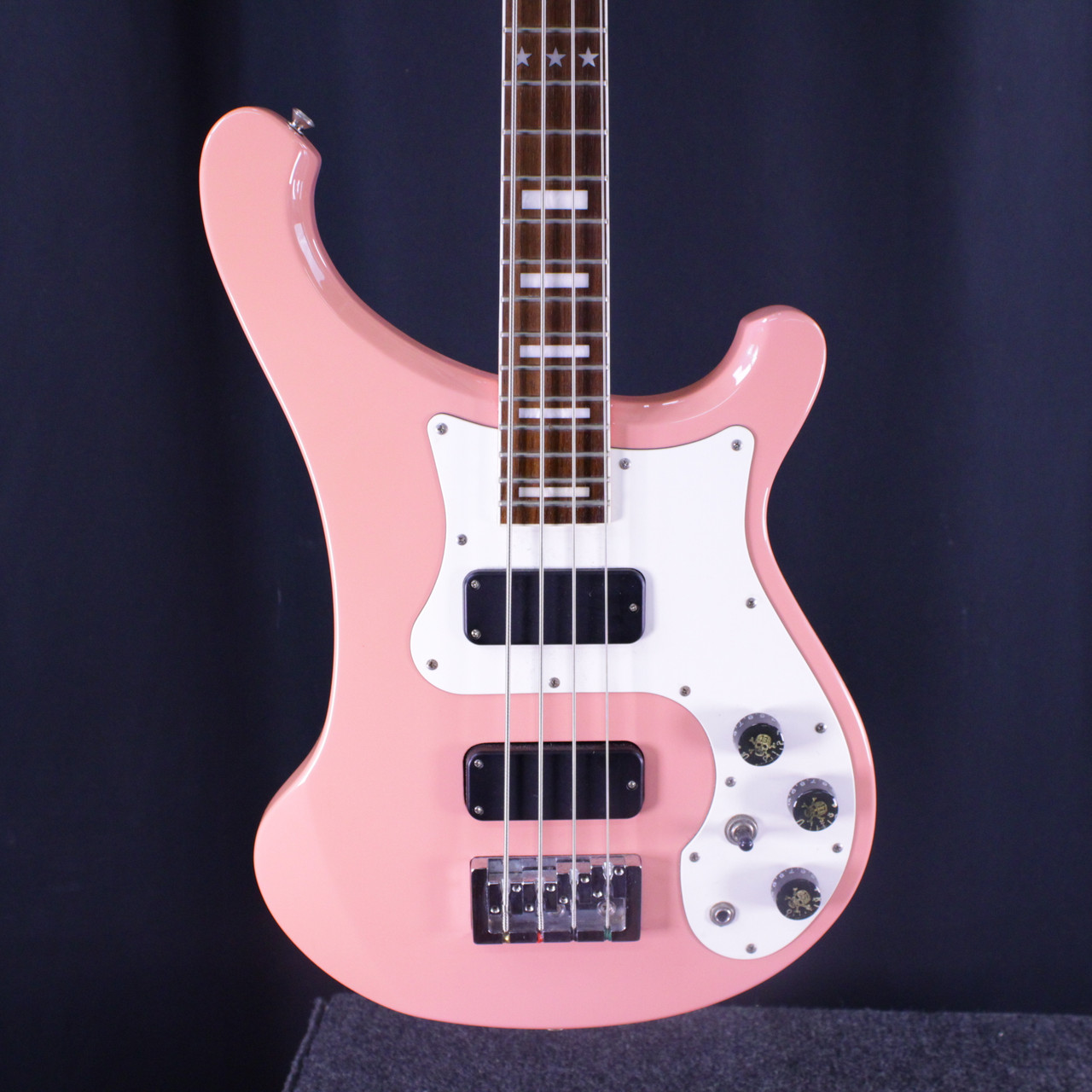 Used BURNY BASS SWANKY SPIDER PRB-60 MIJ Bass Guitar Pink 4-String