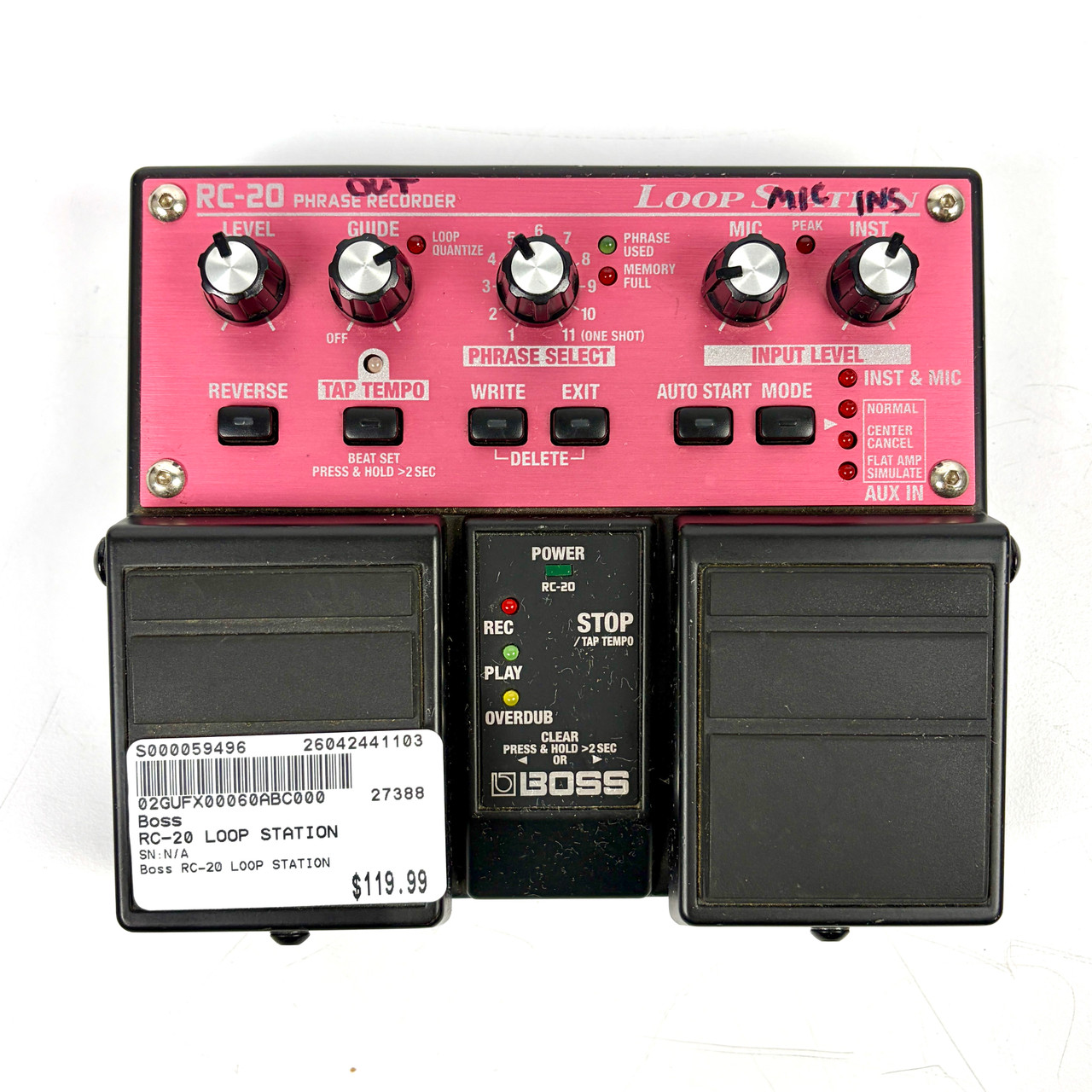 ギター BOSS RC-20 Loop Station Amazon.com: RC-20XL Looper Guitar Effects Pedal : Musical Instruments