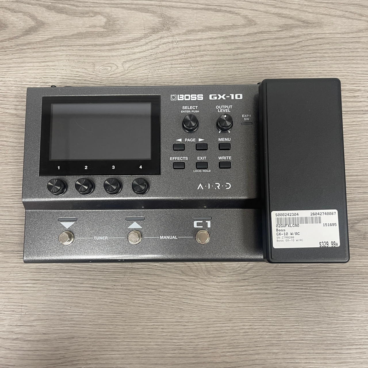 Used Boss GX-10 W/AC Floorboard Amp Modeling + FX