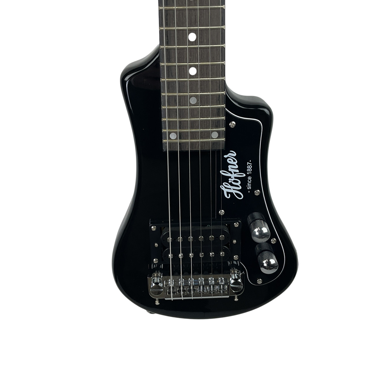 Used Hofner SHORTY TRAVEL GUITAR Electric Guitar Black 6-String
