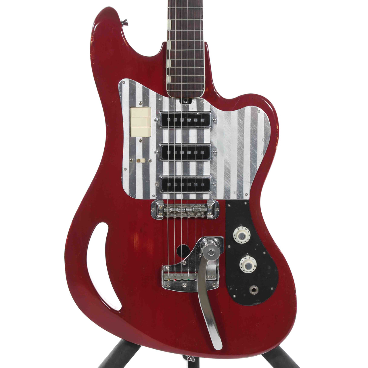 Used Teisco TG-64 -1964- Vintage S Type Electric Guitar Red 6-String