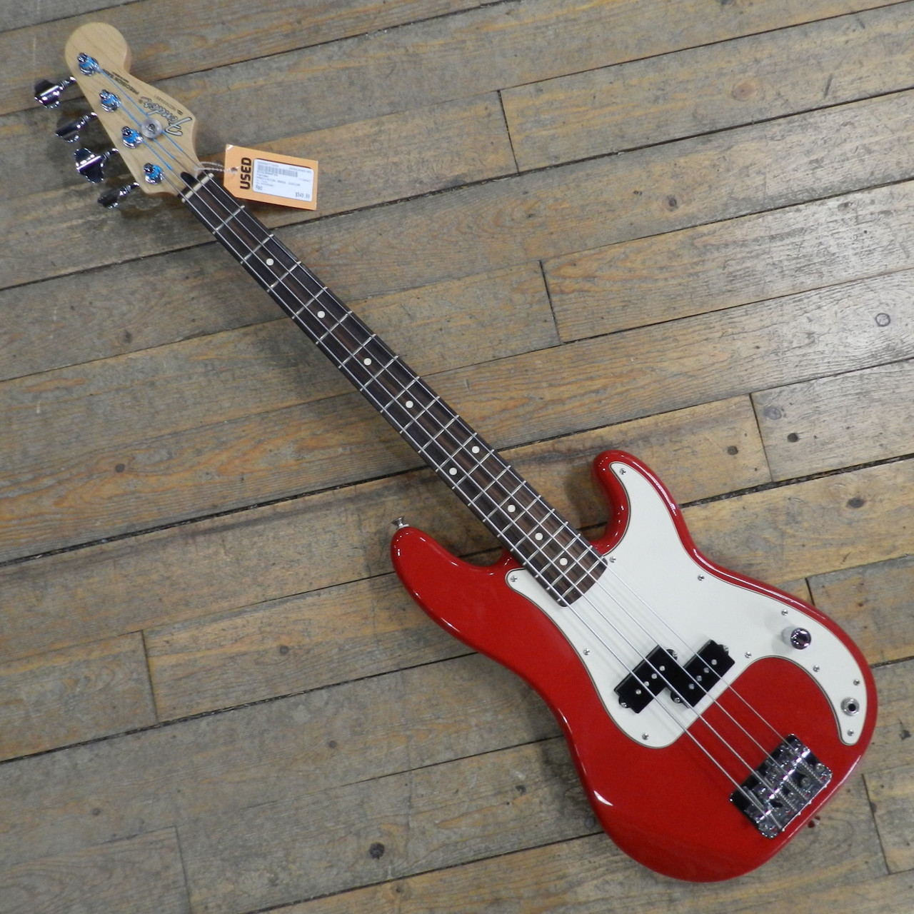 Used Fender PRECISION BASS JUNIOR P Type Bass Guitar Red 4-String