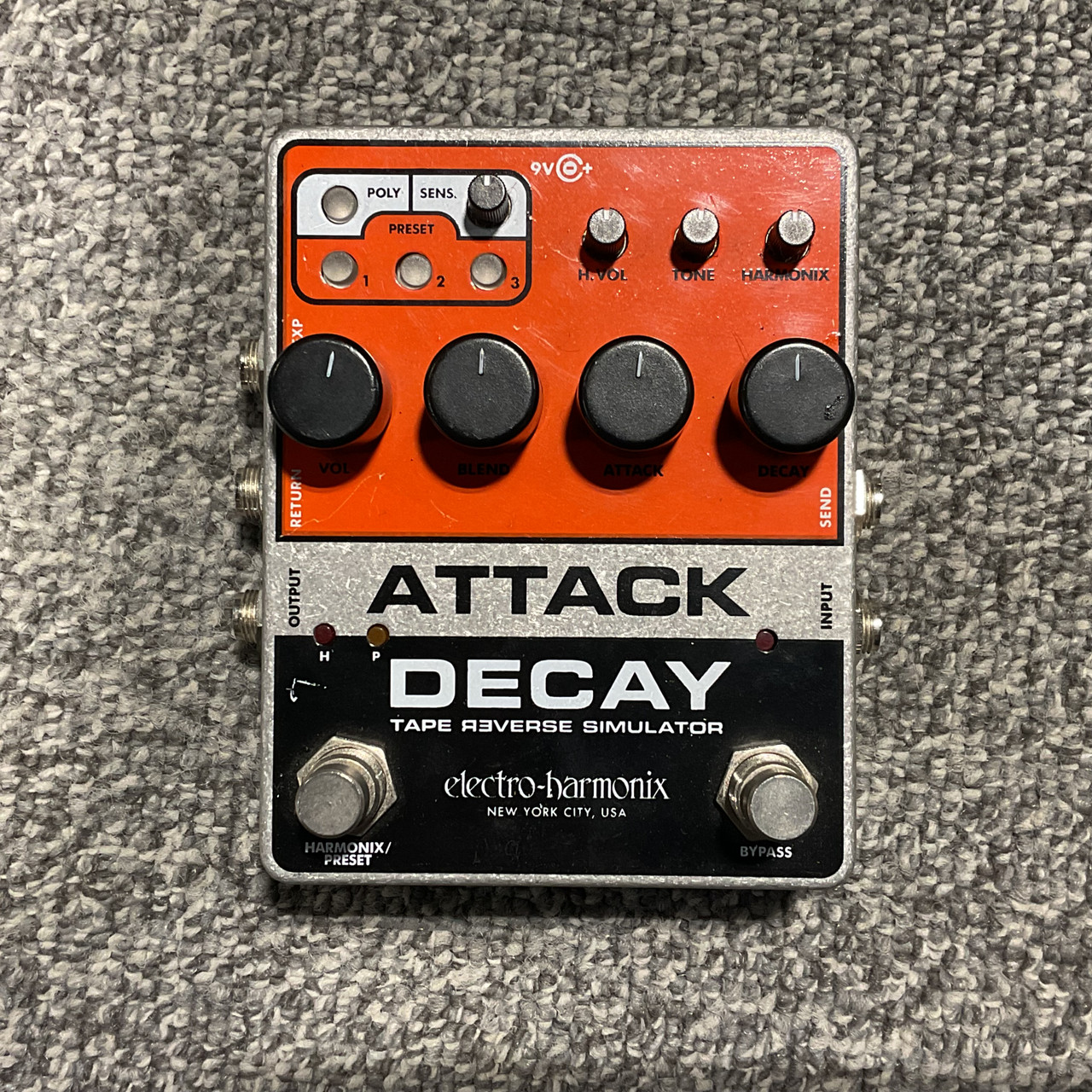 Used ELECTRO HARMONIX ATTACK DECAY TAPE REVERSE SIMULATOR Guitar Pedal