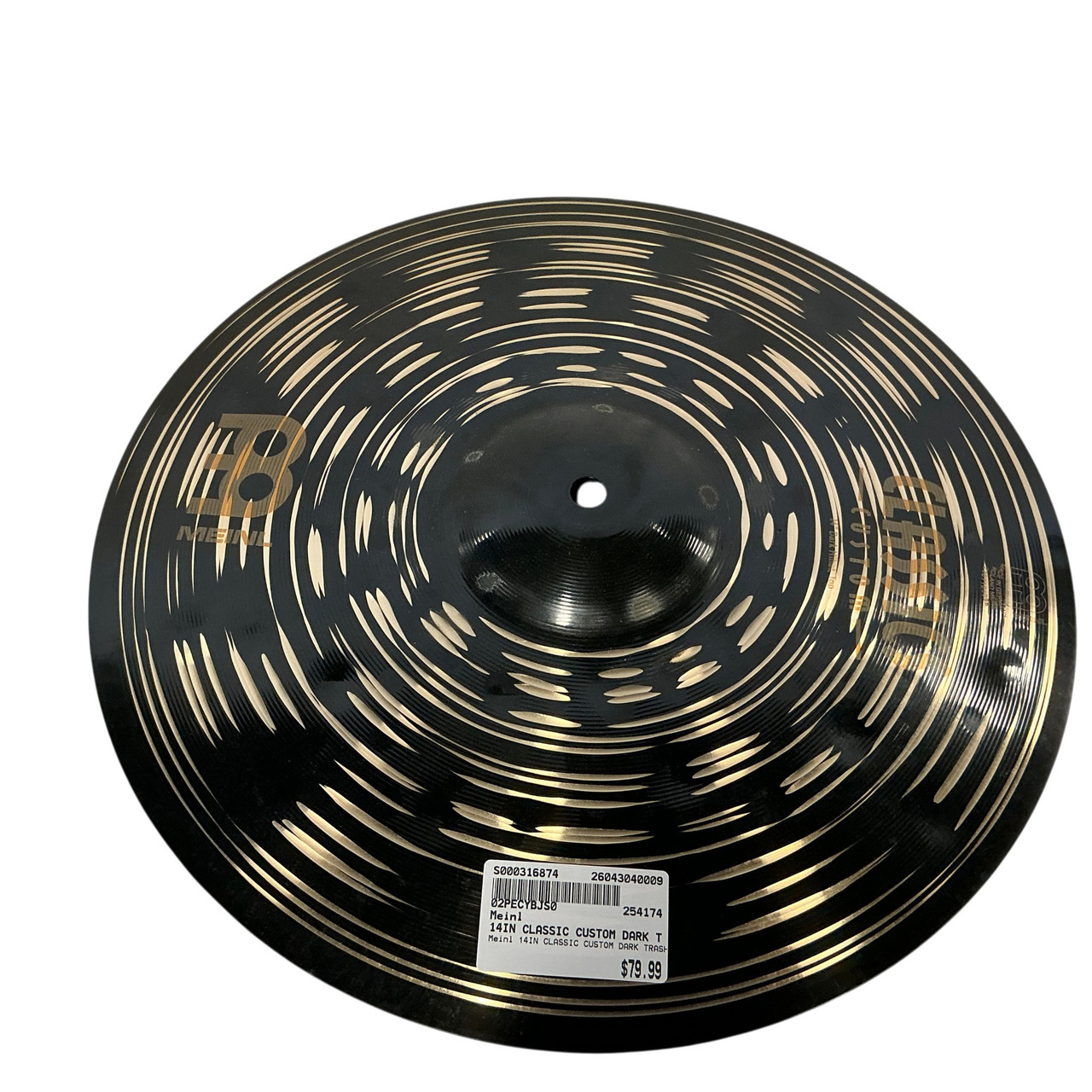 Used Meinl 14IN CLASSIC CUSTOM DARK TRASH CRASH Crash Cymbal 14