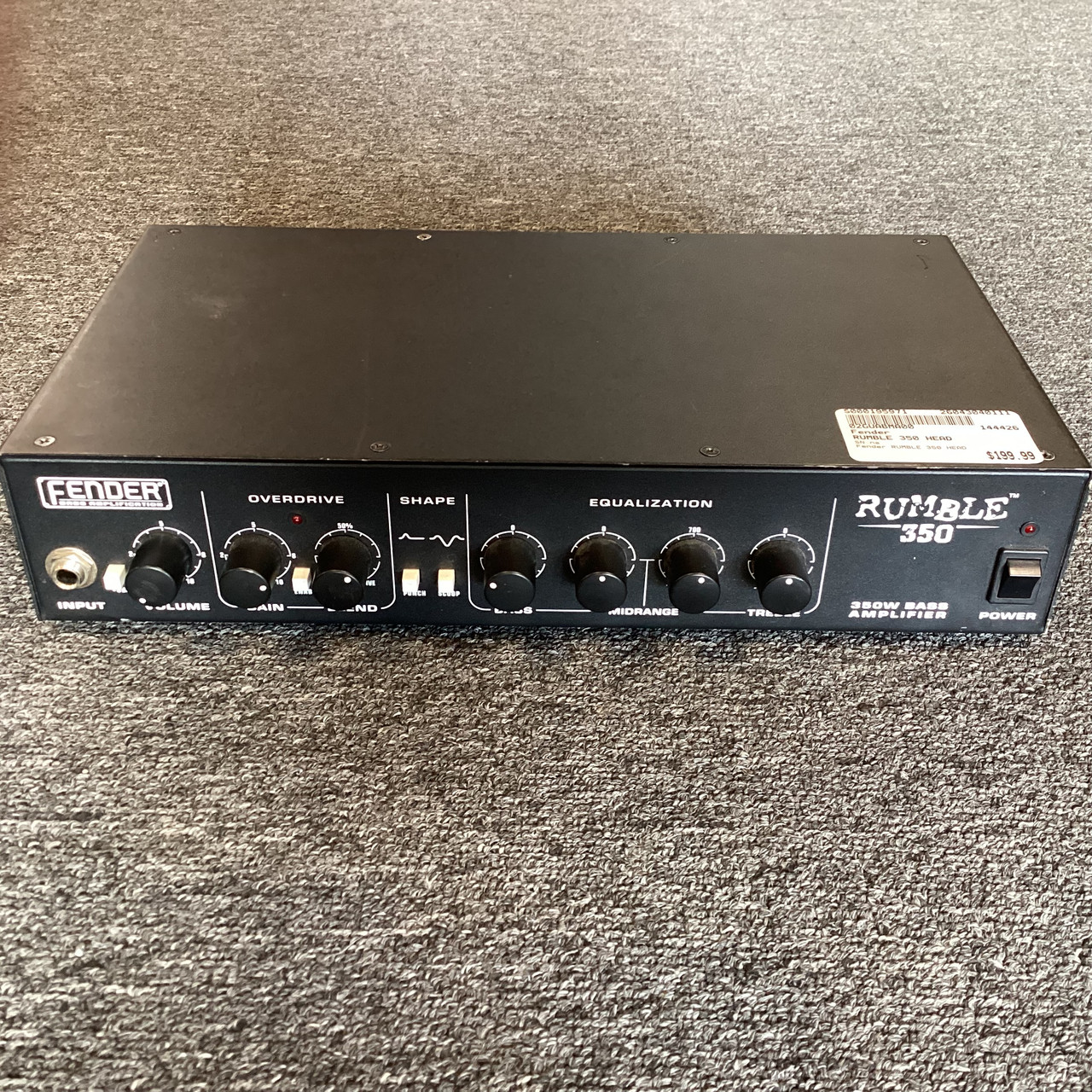 Used Fender RUMBLE 350 HEAD Rackmount Bass Amplifier Head