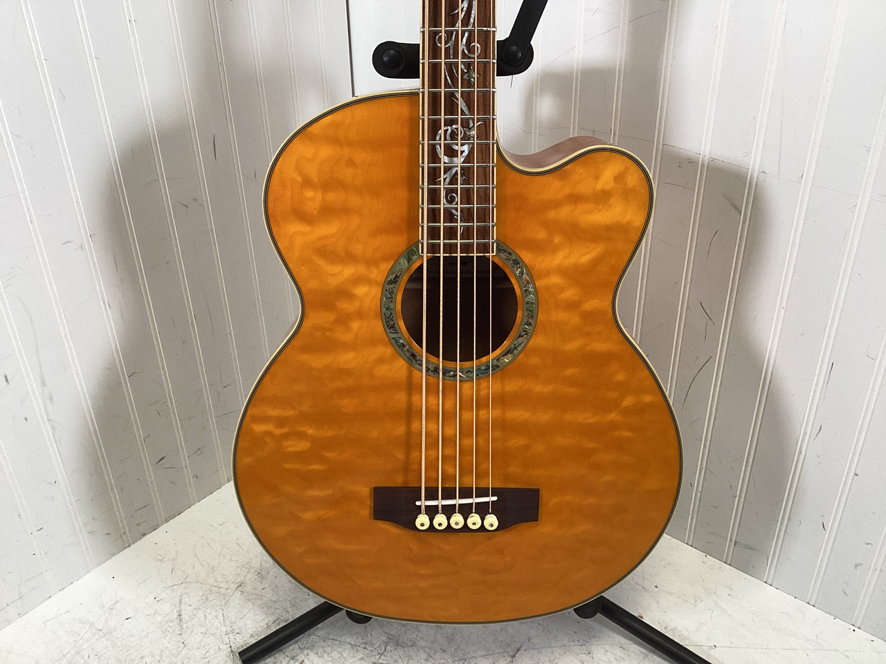 Used Michael Kelly DRAGONFLY 5-STRING Acoustic Bass Guitar Orange