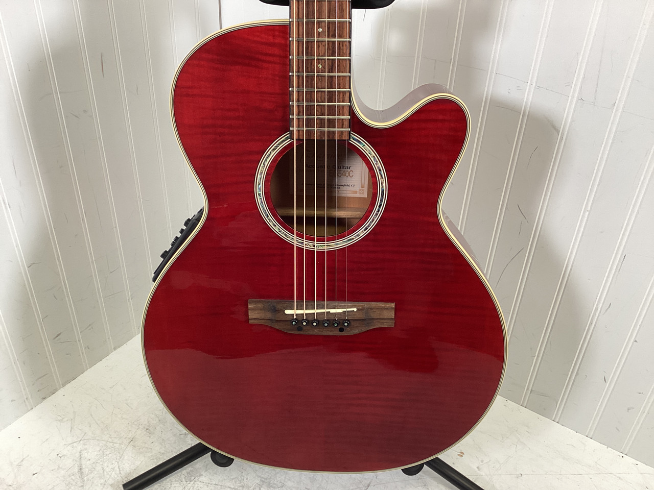 Used Takamine EG540C Laminate Top Acoustic Guitar Red 6-String