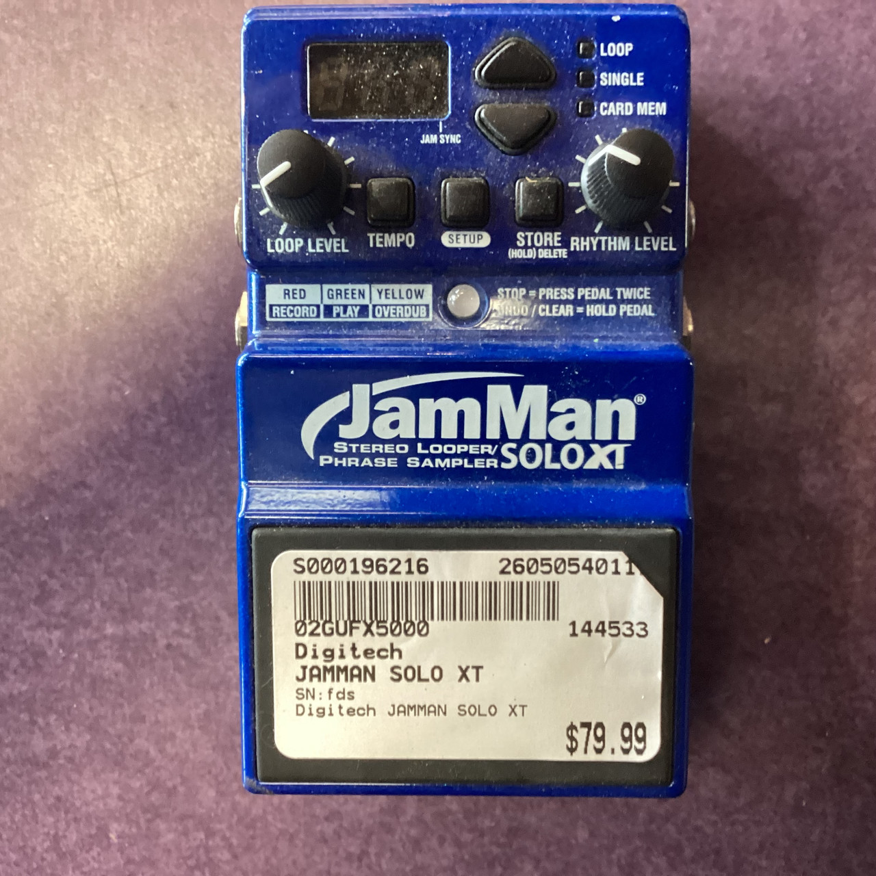 DigiTech JamMan SOLO XT ルーパー DigiTech JamMan Solo XT - Looper Pedal with USB and JMSXT B&H