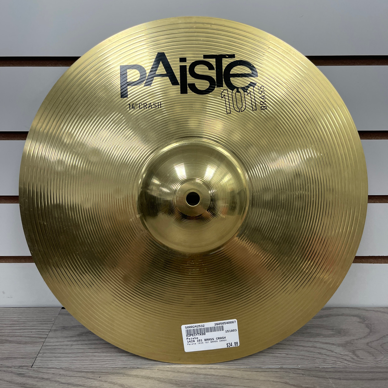 Used Paiste 14IN 101 BRASS CRASH Crash Cymbal 14