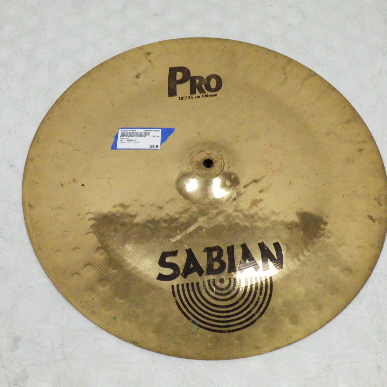 Used Sabian PRO CHINESE China Cymbal 18