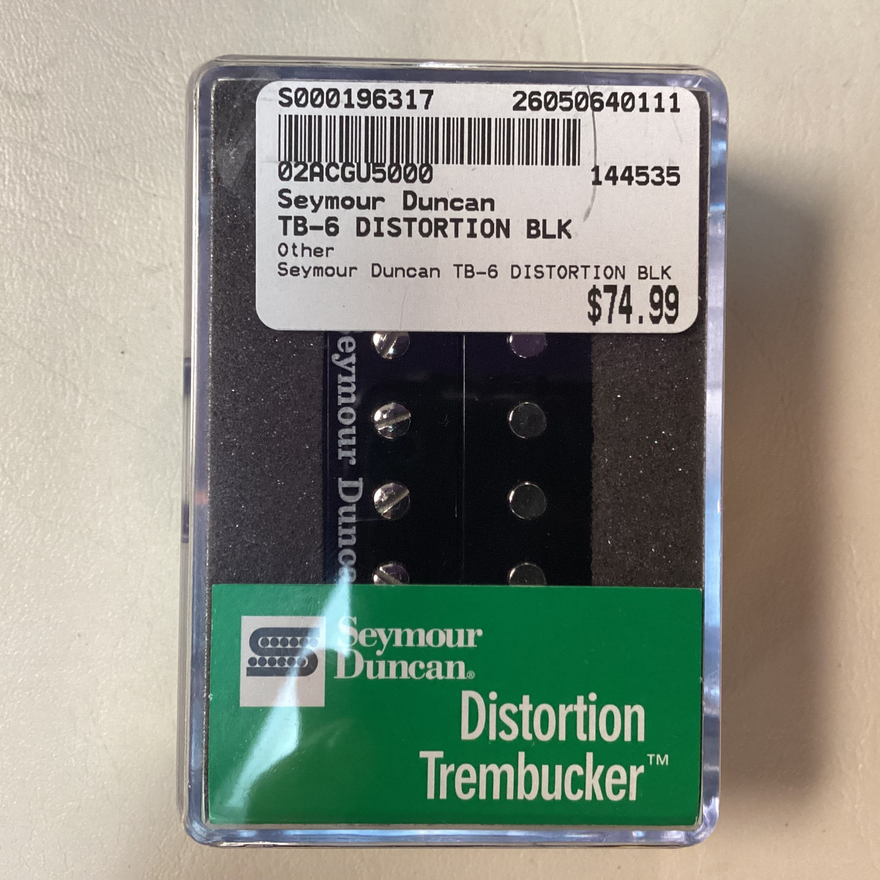 Used Seymour Duncan TB-6 DISTORTION BLK Guitar Pickup