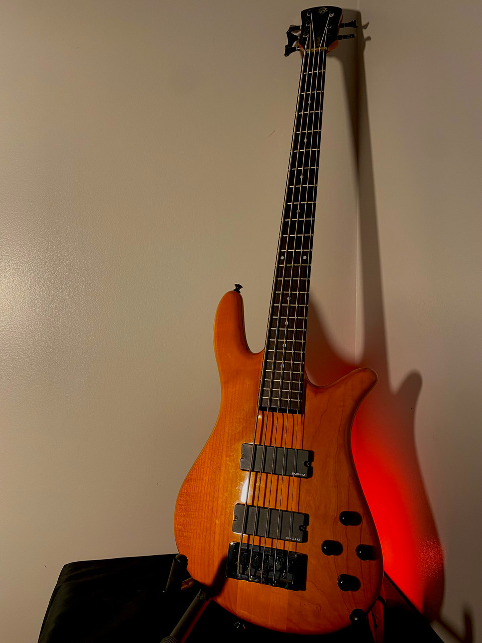 Used Spector NS2000 5-STRING BASS Modern Metal Bass Guitar Orange