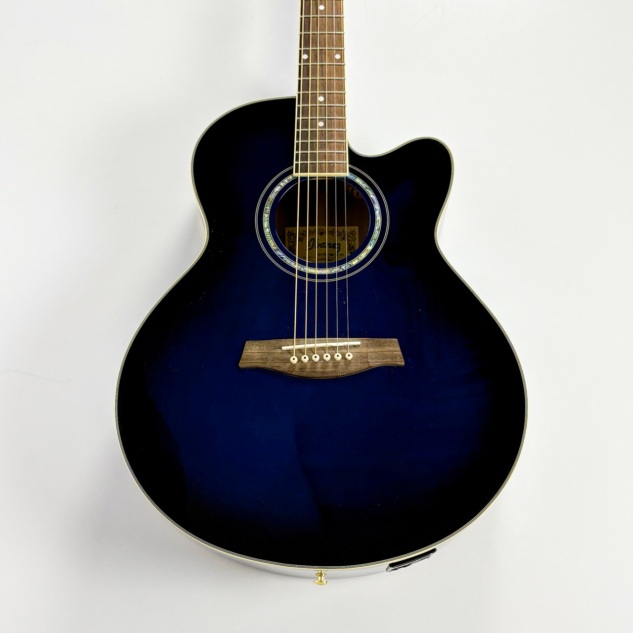 Used Ibanez AEL20E-TBS-14-02 Acoustic Guitar Transparent Blue Sunburst